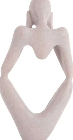 Statuette silhouette en polyrésine Dreaming (Gris clair)