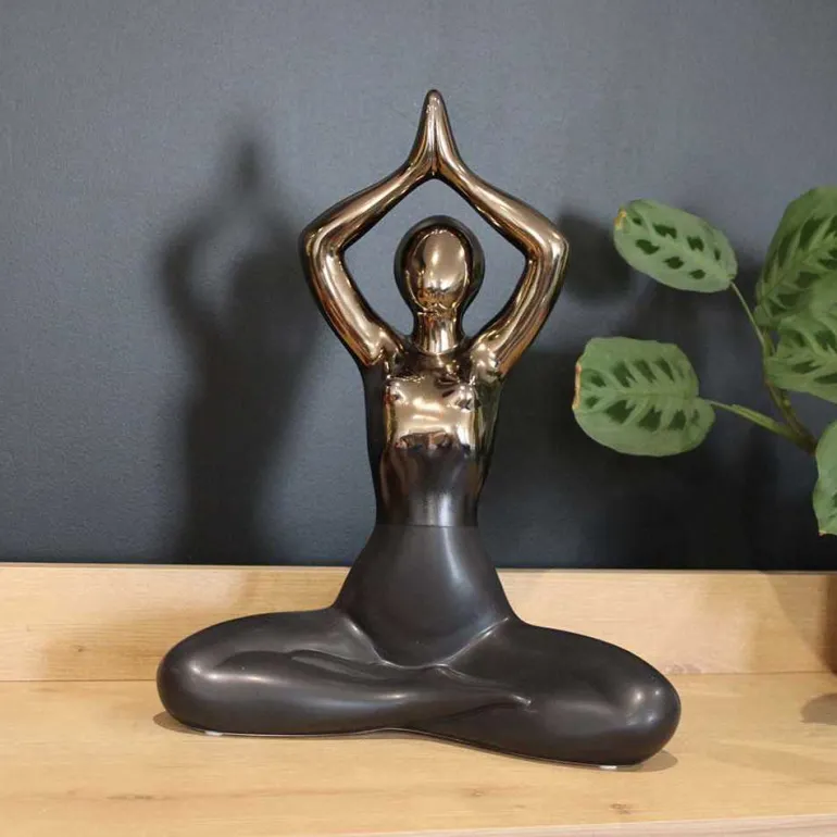 Statuette yoga en céramique Zoya