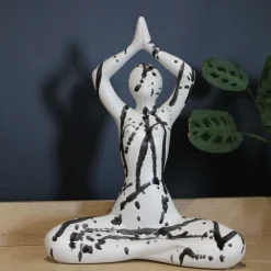 Statuette yoga en céramique Zoya splash