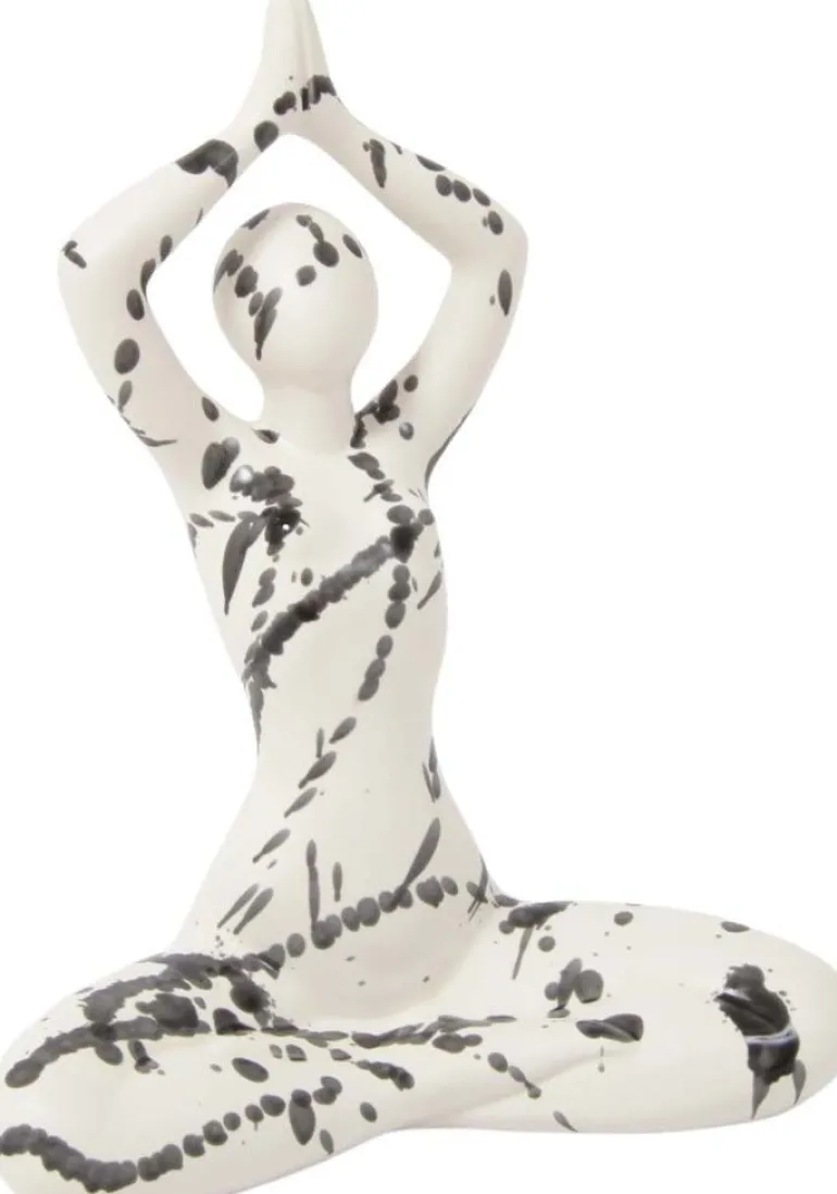 Statuette yoga en céramique Zoya splash