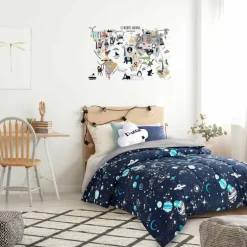 Sticker mural Mappemonde 90x60 cm (Continents gris)