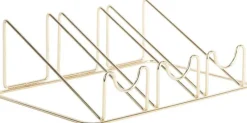 Support à bouteilles en métal Wired (Doré)