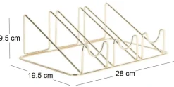 Support à bouteilles en métal Wired (Doré)