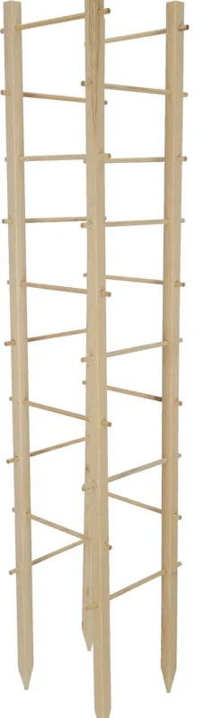 Support en bois de pin pour plantes 4 piquets (Tour)