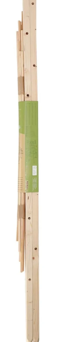Support en bois de pin pour plantes 4 piquets (Pyramide)