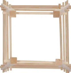 Support en bois de pin pour plantes 4 piquets (Pyramide)