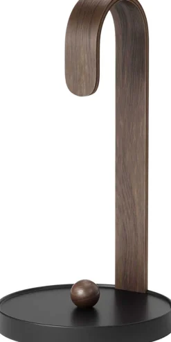 Support essuie-tout en bois et métal Bellwood (Noir et noyer)