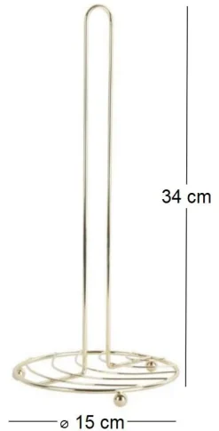 Support à essuie-tout en métal Wired (Doré)