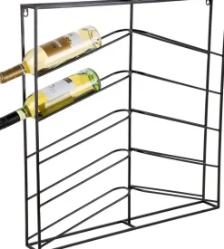 Support mural pour bouteilles de vin Cuadro (Noir)