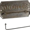 Support papier toilette ancien en zinc