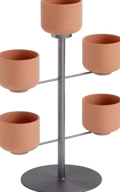Support à plantes avec 5 pots Terrapotta
