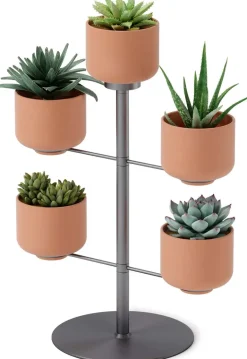 Support à plantes avec 5 pots Terrapotta