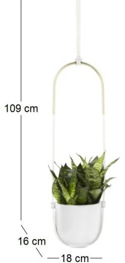 Support à plantes en céramique Bolo (Blanc)