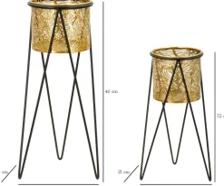 Support à plantes en métal Drak (Lot de 2)