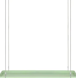 Support à plantes rectangulaire à suspendre vert (Longueur de 58 cm)