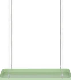 Support à plantes rectangulaire à suspendre vert (Longueur de 38 cm)