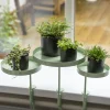Support à plantes rond à fixer hauteur réglable vert (20.9 x 14 cm)