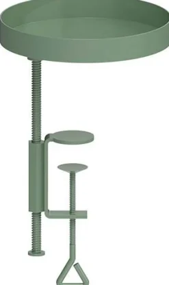 Support à plantes rond à fixer hauteur réglable vert (20.9 x 14 cm)