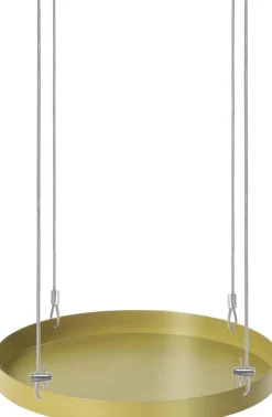 Support à plantes rond à suspendre doré (Diamètre de 24 cm)