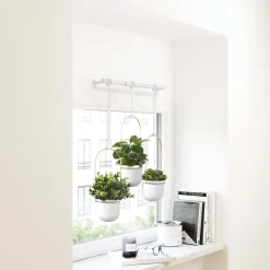 Support à plantes Triflora (Blanc et or)