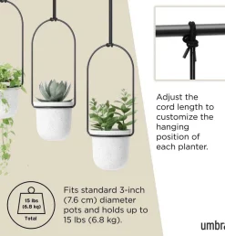 Support à plantes Triflora (Blanc et noir)