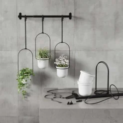 Support à plantes Triflora (Blanc et noir)