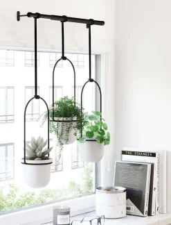 Support à plantes Triflora (Blanc et noir)