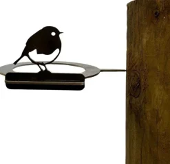 Support pour bol mangeoire en acier corten Bird