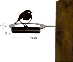 Support pour bol mangeoire en acier corten Bird