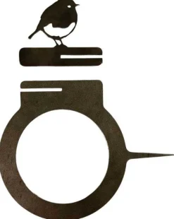 Support pour bol mangeoire en acier corten Bird