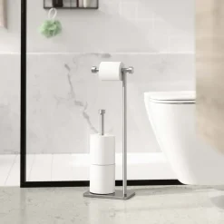 Support pour papier toilette avec réserve Cappa (Nickel)