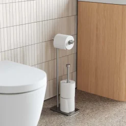 Support pour papier toilette avec réserve Cappa (Nickel)