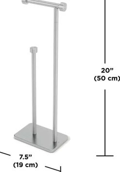 Support pour papier toilette avec réserve Cappa (Nickel)