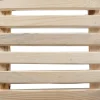 Support à roulettes en bois pour plantes d'intérieur (Carré - Naturel)