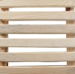 Support à roulettes en bois pour plantes d'intérieur (Carré - Naturel)