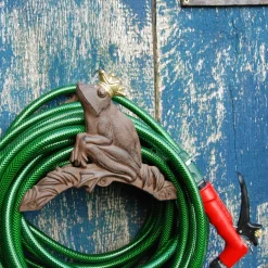 Support tuyau d'arrosage grenouille couronnée