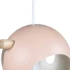 Suspension en acier Tubbie vieux rose (1 abat-jour)