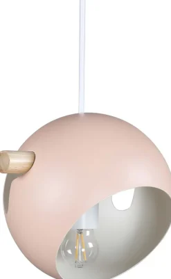 Suspension en acier Tubbie vieux rose (1 abat-jour)