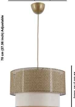 Suspension en métal et tissu Coral