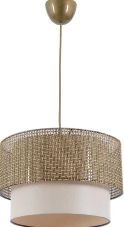 Suspension en métal et tissu Coral