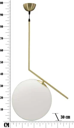 Suspension en métal et verre Glamy 50 x 30 x 100 cm