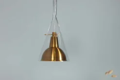 Suspension en verre et aluminium Sirius (Cuivré)