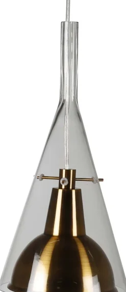 Suspension en verre et aluminium Sirius (Cuivré)