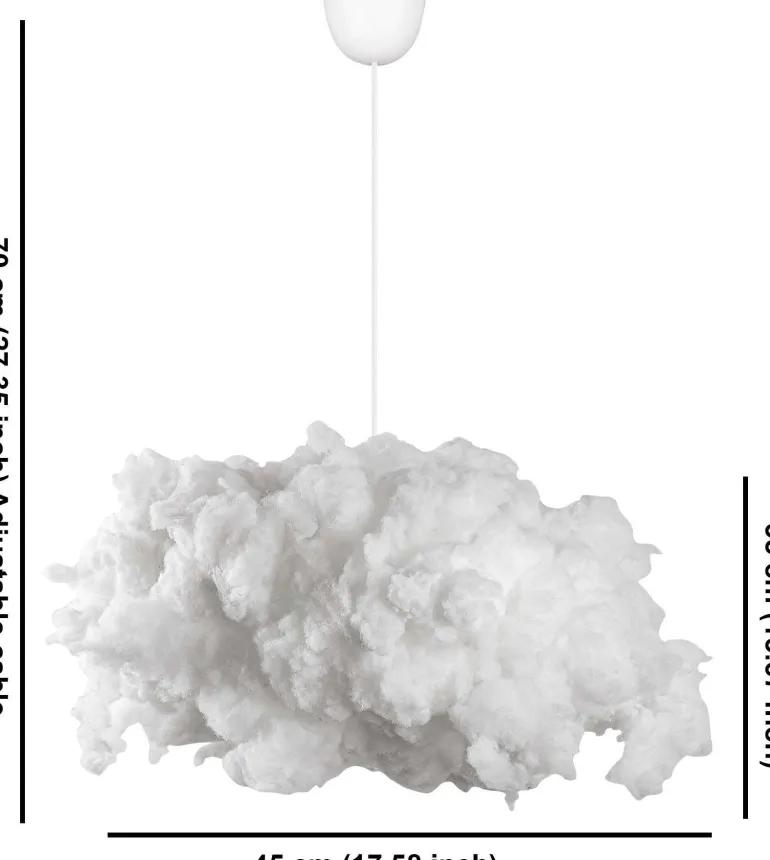 Suspension nuage en coton (45 x 35 x 70 cm)