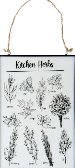 Tableau en verre herbes aromatiques