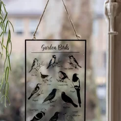 Tableau en verre oiseaux du jardin