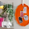 Tableau mémo en métal Funky Wave (Orange)
