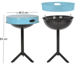Table barbecue avec plateau amovible (Plateau bleu)