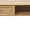 Table basse cannage et bois 1 tiroir Bali