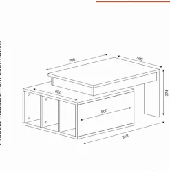 Table basse en aggloméré Kolarado